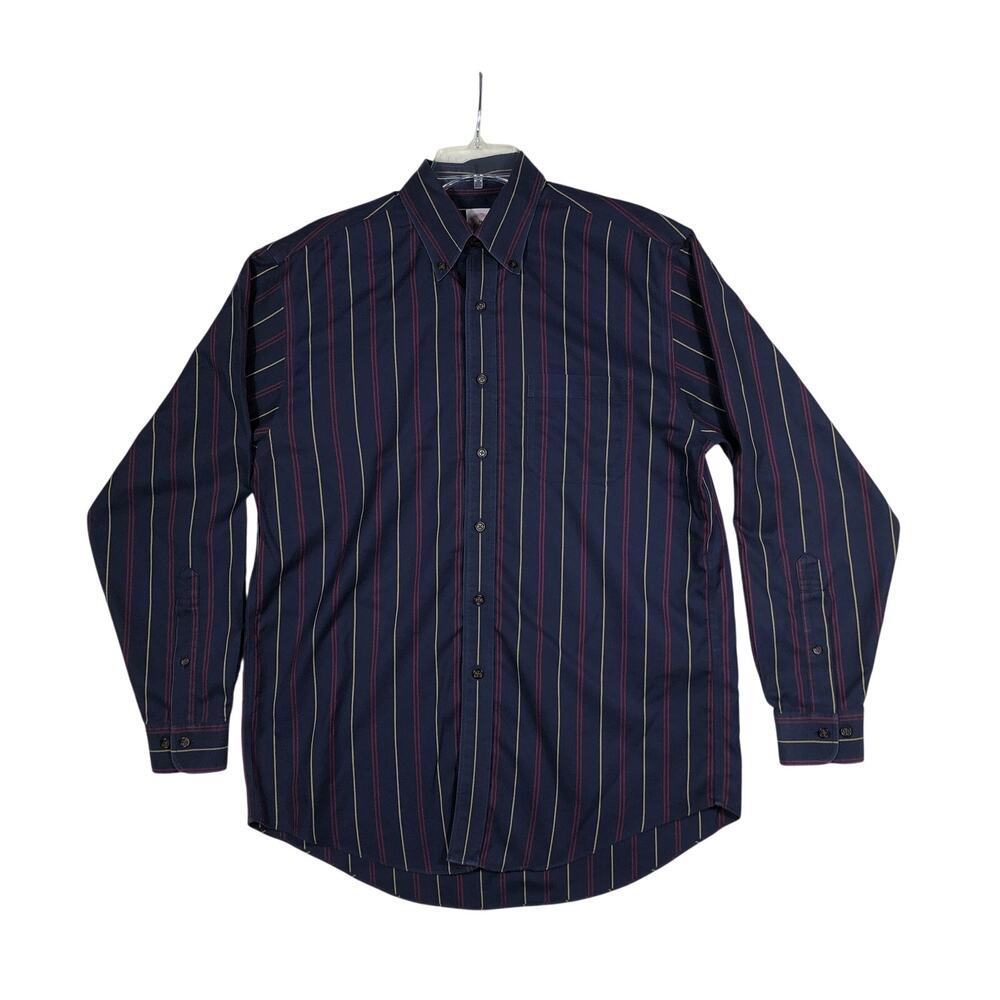 Brooks Brothers The Original Polo Shirt Striped L/S Button Down Men's Medium
